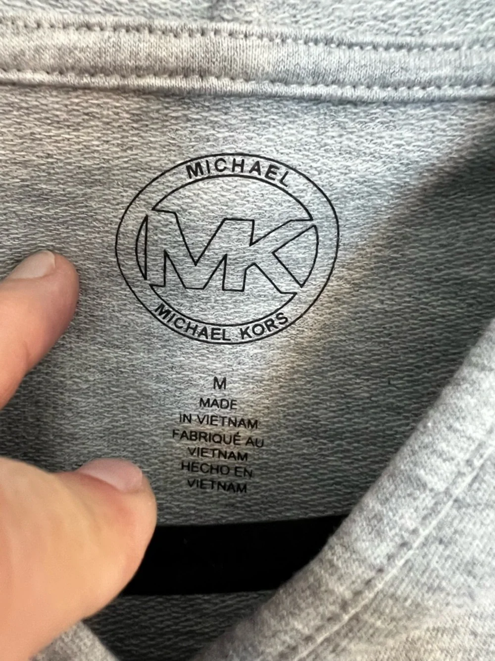 MICHAEL KORS Studded Logo Cotton Blend Hoodie Dress‎ Size M